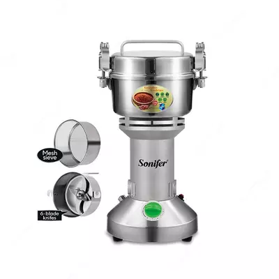 Кофемолка "SONIFER" SF-3577, 1480 W (Серебристый)