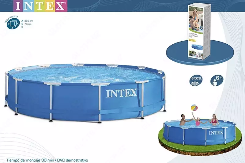  INTEX 28210 — Каркасный круглый бассейн 366×76 см - 