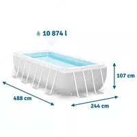 INTEX 26792 Prism Frame Прямоугольный Бассейн 488×244×107 см - 5 850 000 so'm