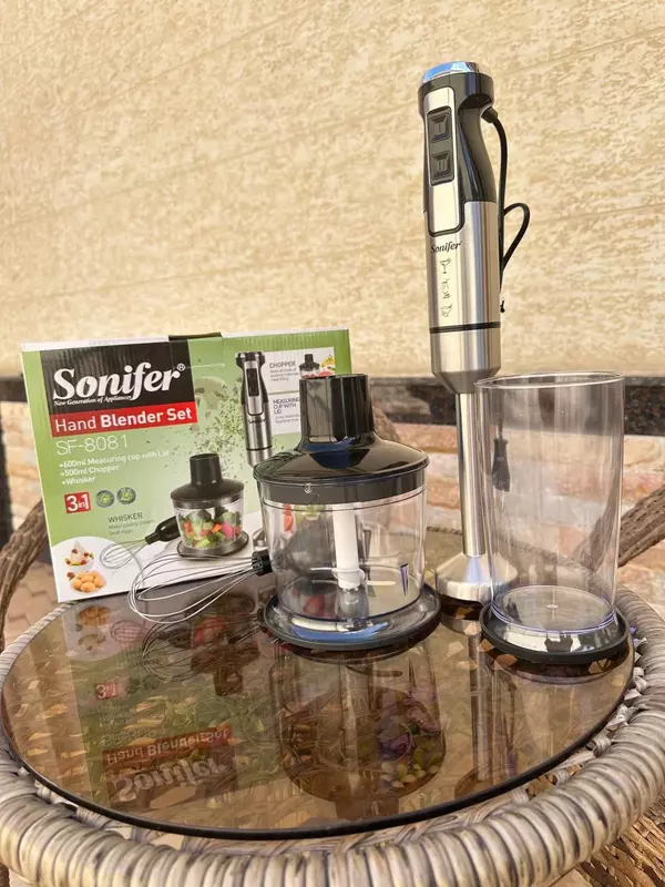 Погружной блендер 4 в 1 "Sonifer" SF-8081, 600W (Стальной/черный)