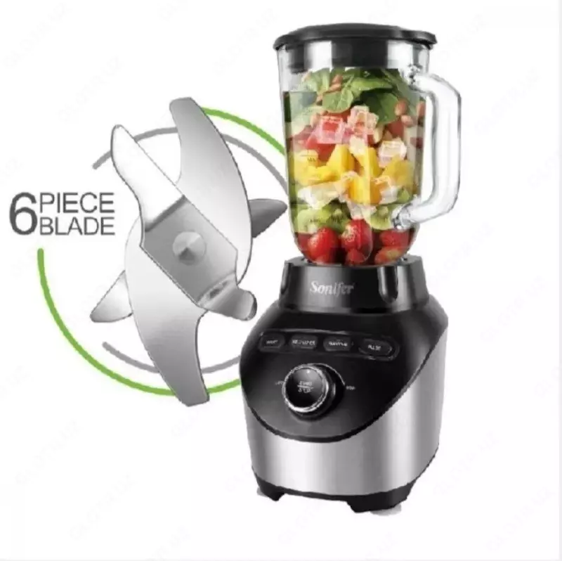 Statsionar blender "Sonifer" SF-8053, 1000 Vt (po'lat/qora)