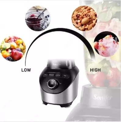 Statsionar blender "Sonifer" SF-8053, 1000 Vt (po'lat/qora)