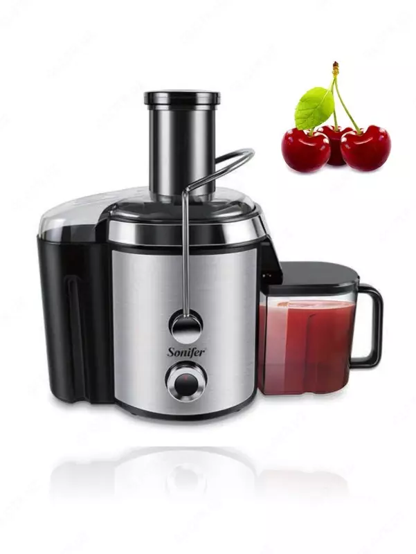 Sharbat chiqargich (markazdan qochma) "SONIFER" SF-5516, 800 Vt, 1,5 l/550 ml (Metalik/qora)