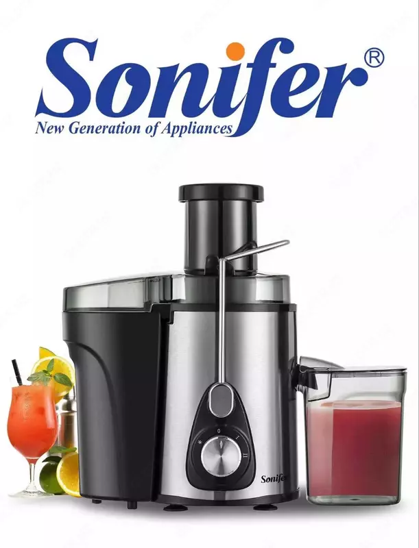 Соковыжималка (центробежная) "SONIFER" SF-5522, 400W, 1 л/500 мл (Металлик/чёрный)