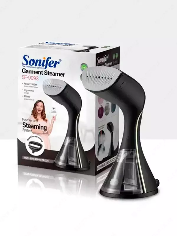 Паровой утюг-отпариватель (ручной) "Sonifer" SF-9093, 1500W (Черный)