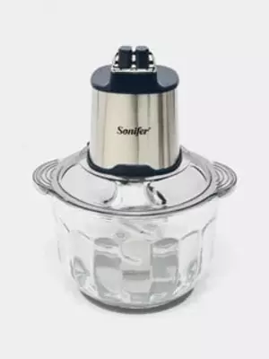 Чоппер-измельчитель "SONIFER" SF-8123, 600W, 1.2 л (Серый/стальной)