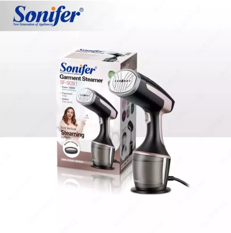 Паровой утюг-отпариватель (ручной) "Sonifer" SF-9091, 1500W (Черный/сиреневый)