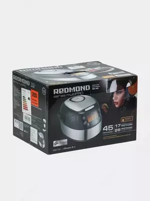 Мультиварка "REDMOND" RMC-M90, 860W, объем 5 л, 45 прогр. (Черный/серый)