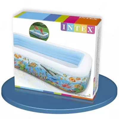 Бассейн надувной (прямоугольный) "INTEX" Морская жизнь, 305х183х56 см (Арт.- 58485)