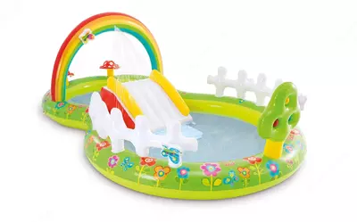 Игровой центр с бассейном "Intex" Мой сад, 290 х 180 х 104 см, горка, фонтан (Арт. - 57154)