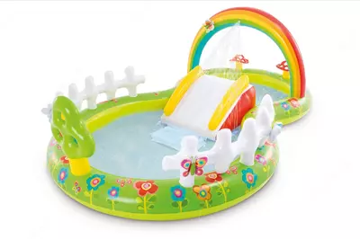 Игровой центр с бассейном "Intex" Мой сад, 290 х 180 х 104 см, горка, фонтан (Арт. - 57154)