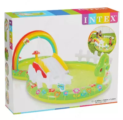 Игровой центр с бассейном "Intex" Мой сад, 290 х 180 х 104 см, горка, фонтан (Арт. - 57154)