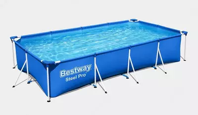 Prefabrik hovuz (to'rtburchak) "Bestway" Steel Pro 561MA, ramka (ko'k/oq)