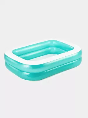 Детский надувной бассейн (прямоугольный) "Bestway" Family Pool, 200 х 146 х 48 см (Арт. - 54005) Белый/голубой