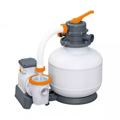 Сборный бассейн (прямоугольный) с аксессуарами "Bestway" Power Steel 56475 BW, каркасный, 732 х 366 х 132 см (Серый)