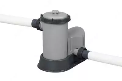 Сборный бассейн (круглый) с аксессуарами "Bestway" Steel Pro МАX 561FJ, каркасный, d 549 х 132 см (Серый/белый)