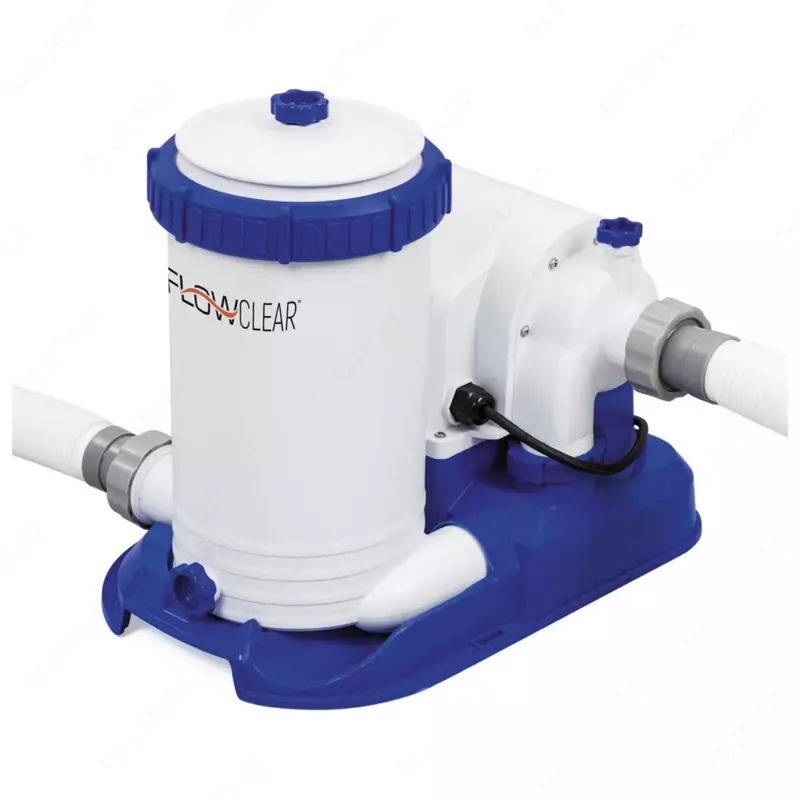 Сборный бассейн (круглый) с аксессуарами "Bestway" Power Steel 56883, каркасный, d 610 х 132 см (Серая плитка)