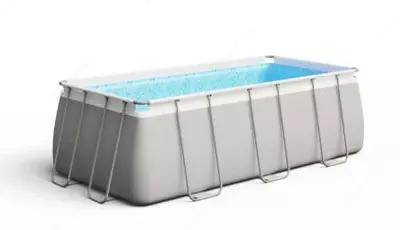 Prefabrik hovuz (to'rtburchaklar) aksessuarlari bilan "Bestway" Power Steel 56442, ramka, 404 x 201 x 100 sm (kulrang)