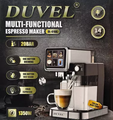 Рожковая кофемашина (сенсорная) "DUVEL" DL-018А, 1350W, 1 л. (Германия)