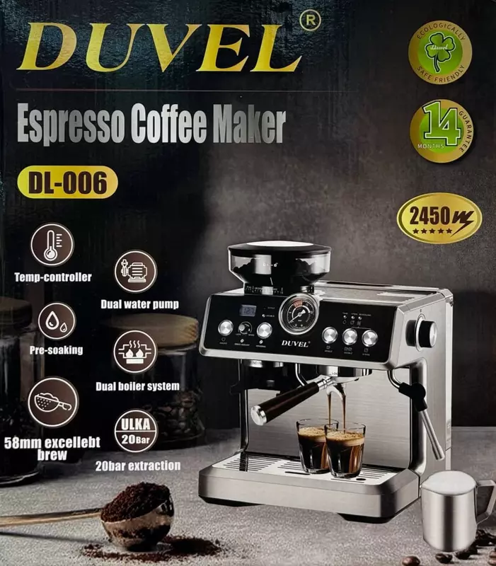 Professional qahva mashinasi (kofe maydalagich) "DUVEL" DL-006