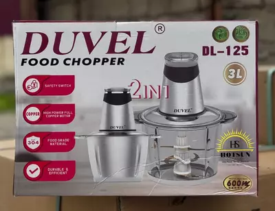 Многофункциональный кухонный чоппер (измельчитель) 2 в 1 "DUVEL" DL-125, 600W, 3 л. (Германия)