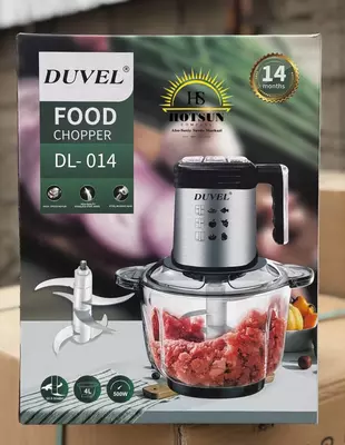 Ko'p funktsiyali oshxona maydalagich (maydalagich) "DUVEL" DL-014, 500W, 4 l., 6 pichoq (Germaniya)