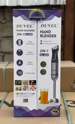 Бытовой блендер (погружной) 2 в 1 "DUVEL" DL-059, 1500W, 600 мл., 4 ножа (Германия)
