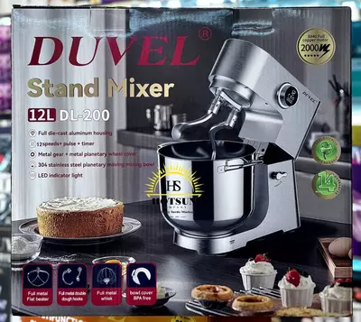Планетарный миксер "DUVEL" DL-200, 2000W, 12 л, 12 режимов, таймер (Германия)