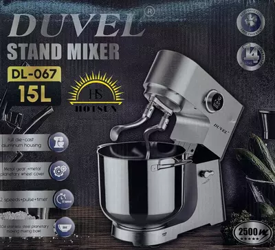 Планетарный миксер "DUVEL" DL-067, 2500W, 15 л, 12 режимов, таймер (Германия)