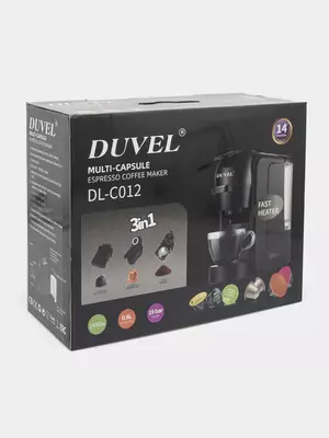 Kapsülli qahva mashinasi Multi-Capsule Espresso 3 in 1 "DUVEL" DL-C012, 1450W, 0,6 l. (Germaniya)