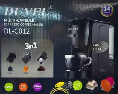 Капсульная кофемашина Multi-Capsule Espresso 3 в 1 "DUVEL" DL-C012, 1450W, 0.6 л. (Германия)