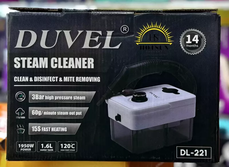 Пароочиститель (пылесос) "DUVEL" DL-221, 1950W, 3 бар., 1.6 л. (Германия)