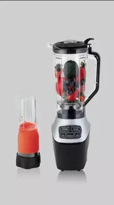 Maishiy yuqori tezlikda ishlaydigan blender 2 in 1 (statsionar) "DUVEL" DL-021, 1500W, 1,8 l/700 ml, 3 tezlikli (Germaniya)