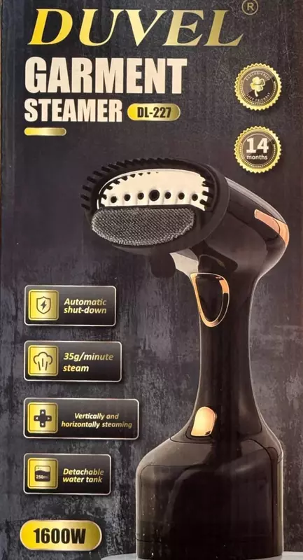 Отпариватель для одежды (ручной) "DUVEL" DL-227, 1600W, 250 мл., 35 г/мин (Германия)
