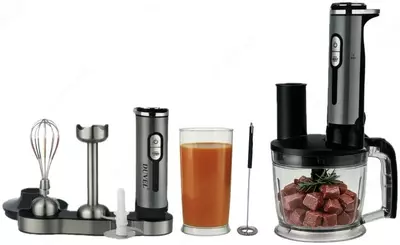Qo'l blender to'plami 10 dona 1 ta "DUVEL" DL-111C, 1200 Vt, 1,0 l/700 ml, Turbo rejimi (Germaniya)