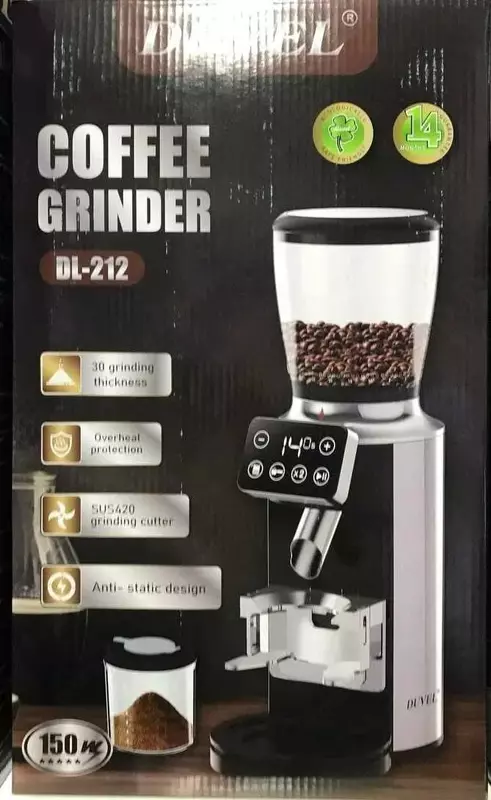 Кофемолка "DUVEL" DL-212, 150W, 30 уровней (Германия)