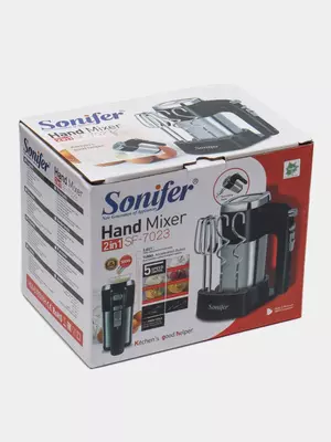 Ручной миксер "Sonifer" SF-7023, 500W, 5 скоростей, Турбо режим (Китай)