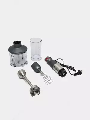 4-in-1 qo'l blenderi, mikser, maydalagich "Sonifer" SF-8101, 1200W, 500/600 ml. (Xitoy) Qizil/Kumush