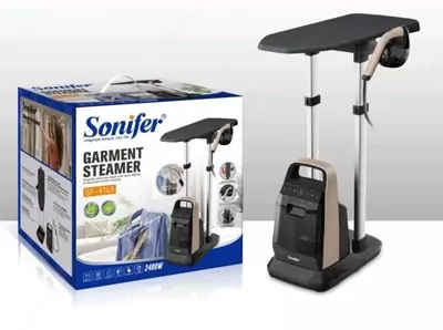 Kiyim bug'lagichi (mini-board) "Sonifer" SF-9149, 2400 Vt, bug' 45 g/min (qora/oltin) Xitoy