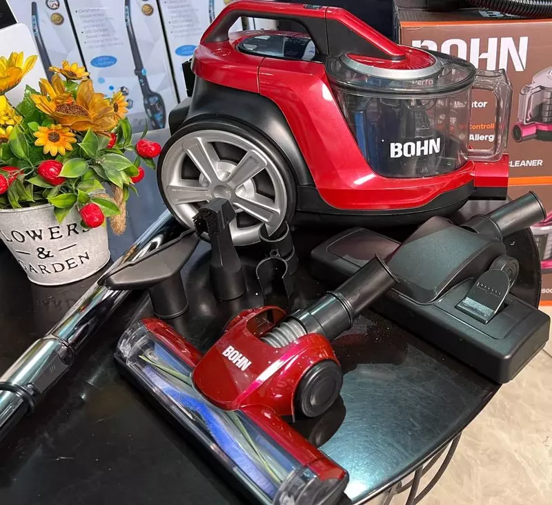 Бытовой пылесос ( inverter) "BOHN" Performer BS-501, 2500Вт, контейнер 3 л., 7 насадок (Розовый/черный)