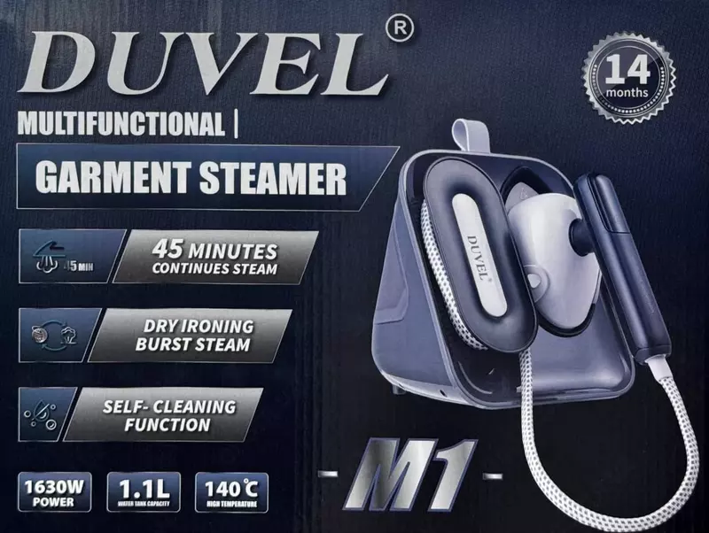 Бытовой отпариватель одежды "DUVEL" М1, 1630W, 140°C, 1.1 л. (Германия) Черный/синий