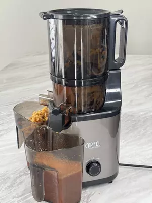 Бытовая соковыжималка (шнековая) "Gipfel" 5076, 1000Вт (Германия) Металлик