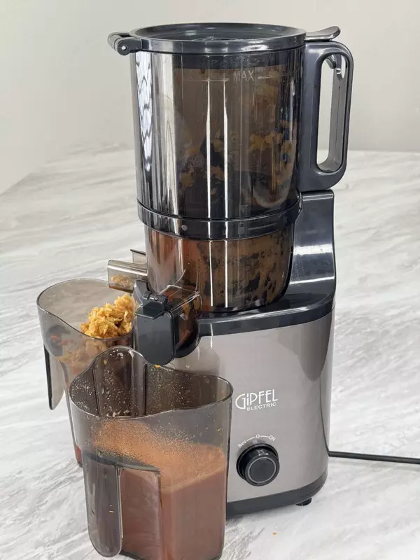 Бытовая соковыжималка (шнековая) "Gipfel" 5076, 1000Вт (Германия) Металлик