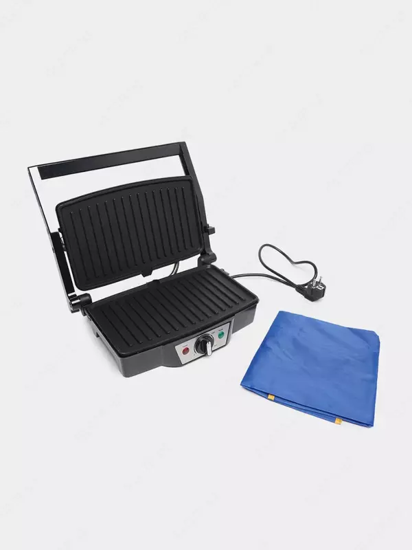 Тостер-гриль "Rabee" RJ-401, для приготовления панини, 1600 Вт, индикатор готовности (Китай) Черный