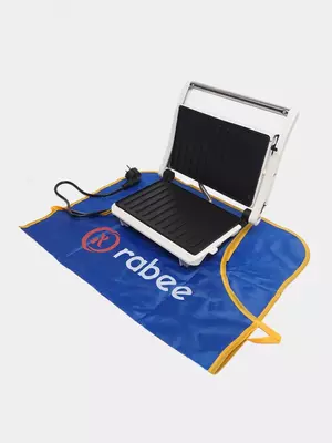 Тостер-гриль "Rabee" RJ-400, для приготовления панини, 1000 Вт, антипригарное покрытие (Китай) Белый