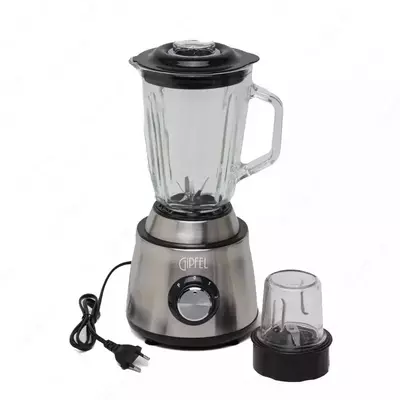 Бытовой блендер 2 в 1 "Gipfel" GF-8002, 1200Вт, 1.8 л. (Германия) Металлик/черный