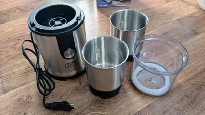 Кофемолка 2 в 1 "Gipfel" GF-1505, 400Вт, 2 емкости (Германия) Металлик