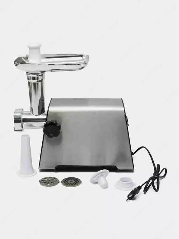 Электрическая мясорубка (нерж. сталь) "Gipfel" GF-1926, 3000W, реверс, 3 диска (Германия) Стальная