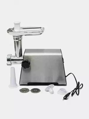 Электрическая мясорубка (нерж. сталь) "Gipfel" GF-1926, 3000W, реверс, 3 диска (Германия) Стальная