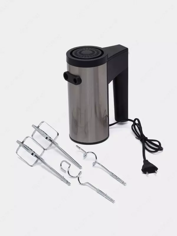 Ручной миксер "BOSCH" 1629, 800 Вт, 3 режима, 4 насадки (Германия) Металлик/черный